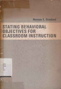 20845 - Stating Behavioral Objektives For Classroom Instruction