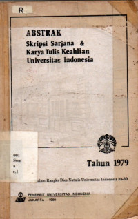 25492 - Abstrak Skripsi Sarjana & Karya Tulis Keahlian Universitas Indonesia